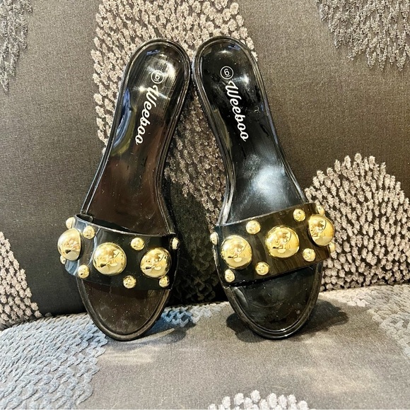 Weeboo Shoes - Weeboo Black Bubble Sandals
